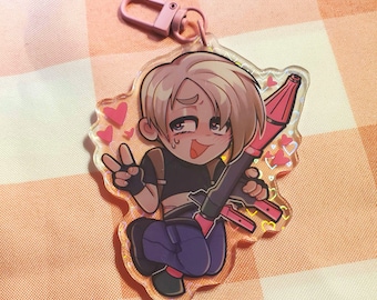 cutie leon kennedy keychain