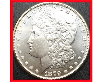 Rare 1879cc American US United States Morgan Dollar Silver Color Antique Restrike Cool Coin. Explore now