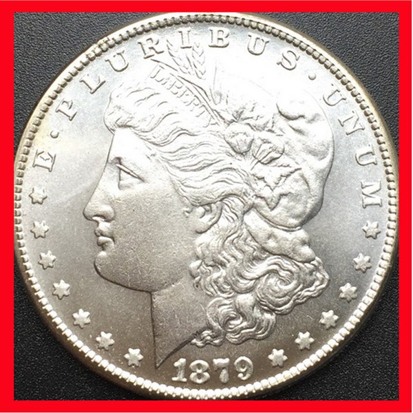 Rare 1879cc American US United States Morgan Dollar Silver Color Antique Restrike Cool Coin. Explore now