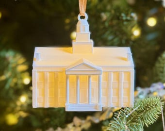 Iowa Hawkeyes-prydnad med Old Capitol: LED-belyst juldekoration från University of Iowa