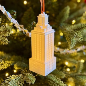 Texas Longhorns Ornament with LED Light: UT Tower University of Texas Christmas Decor