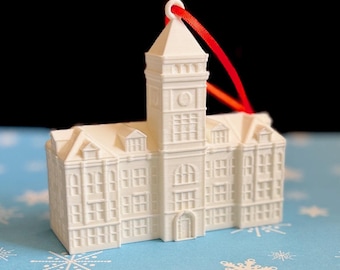 Clemson University Ornament: 3D-Printed Tillman Hall Alumni Gift, Christmas Decor