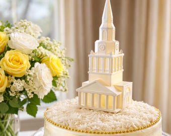 Lighted Wait Chapel Cake Topper | Wake Forest University Graduation Decor, WFU Grooms Cake