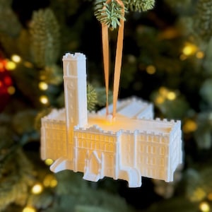 Vanderbilt Ornament:  Kirkland Hall LED 3D-Printed College Keepsake, Christmas Decor