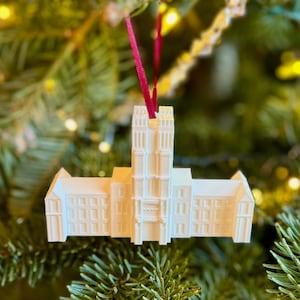 Virginia Tech Ornament of Burruss Hall: 3D-Printed Hokies Christmas Decor