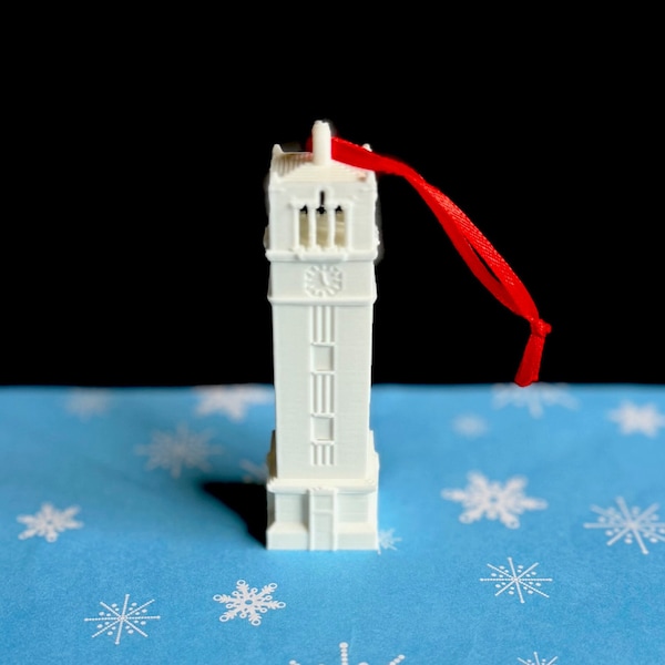 NC State Wolfpack Ornament, NCSU Tower NC State Ornament, Ncsu Christmas Stocking Stuffer, Nc State Print Art Graduation Gift, College Merch