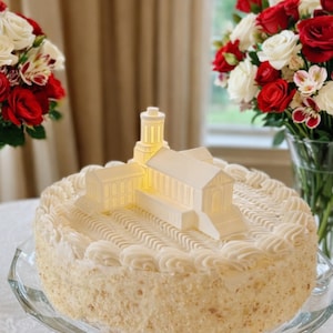 Carnegie Mellon Hamerschlag Hall Cake Topper | Lighted Graduation Party Decor