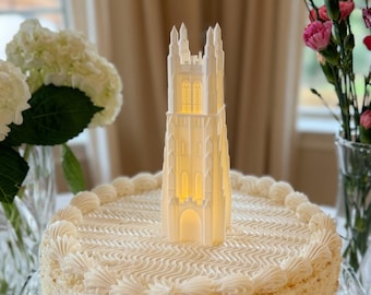 Lámpara de la Capilla Duke / Adorno para tarta de graduación / Regalo de Duke impreso en 3D / Recuerdo de exalumno