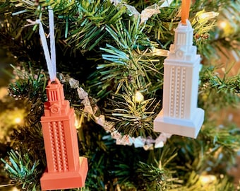 UT Tower Christmas Ornament | Texas Longhorns Holiday Decor, UT Austin Grad Alumni Gift
