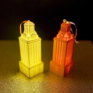 University of Texas Ornament with LED Light featuring the UT Tower: Longhorn Alumni Gift