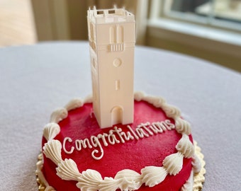 University of Wisconsin Cake Topper with Light, UW Madison Wisconsin Badgers Party Decor Wisconsin Carillon Tower Wisconsin Graduation Party