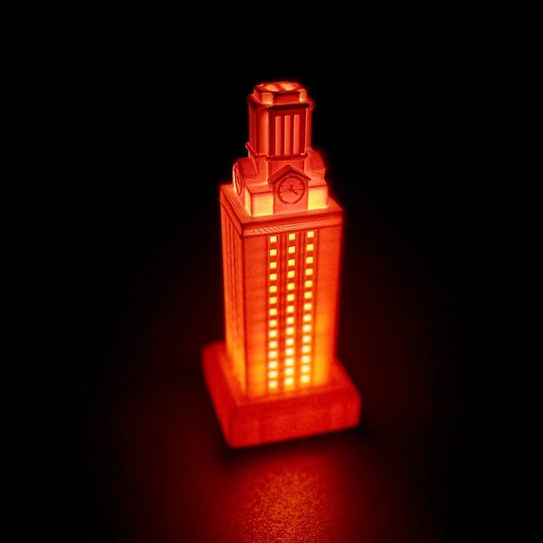 University of Texas gift, Burnt Orange UT Tower Light, UT Austin graduation gift, Texas Longhorns decor, Texas art print, UT college merch