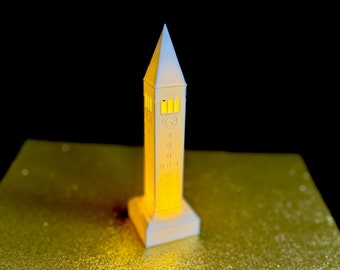 Cornell University Light, McGraw Tower Figurine, Cornell graduation Gift for Student, Cornell College Merch Alumni Gift Desk Accessory Print