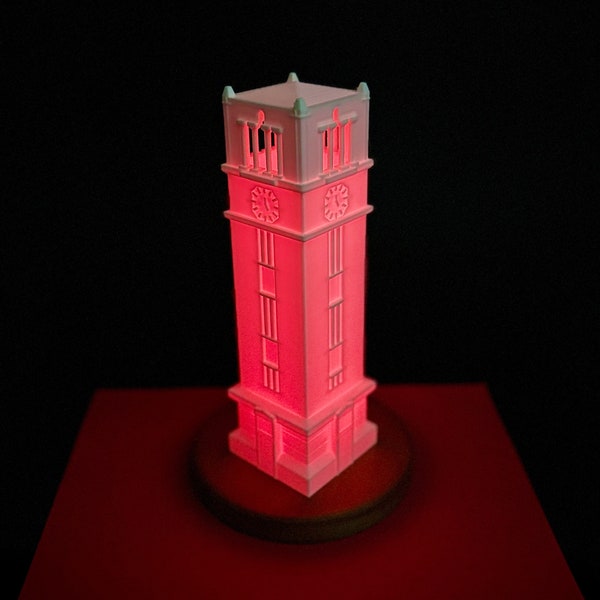 NC State Wolfpack Bell Tower Light, NC State Graduation Gift for student, North Carolina State University Gift for Alumni, NCSU Home Decor