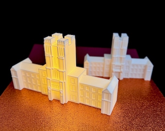 Virginia Tech Burruss Hall Figurine – Hokie Graduation Gift, VT Alumni Desk Decor & Night Light