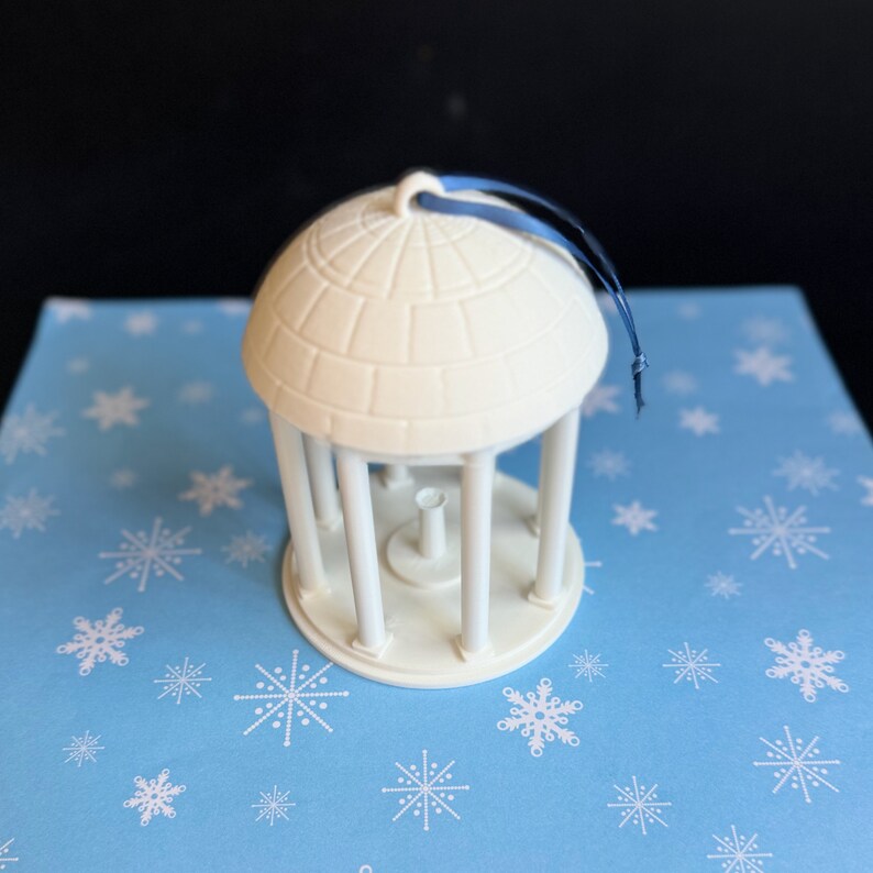 Detailed view of the UNC campus ornament, designed in honor of the Old Well.