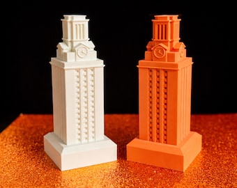 University of Texas UT Tower-figur: 3D-utskriven Longhorns-present