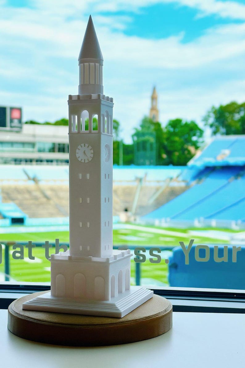 The UNC Bell Tower light, used as a display piece and shown in McKenan Stadium.