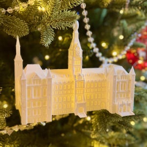 Georgetown Ornament | Lighted Healy Hall University Christmas Decor | Officially Licensed Hoya Alumni Graduation Gift