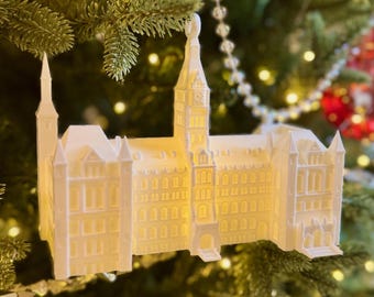 Georgetown Ornament | Lighted Healy Hall University Christmas Decor | Hoya Alumni Graduation Gift