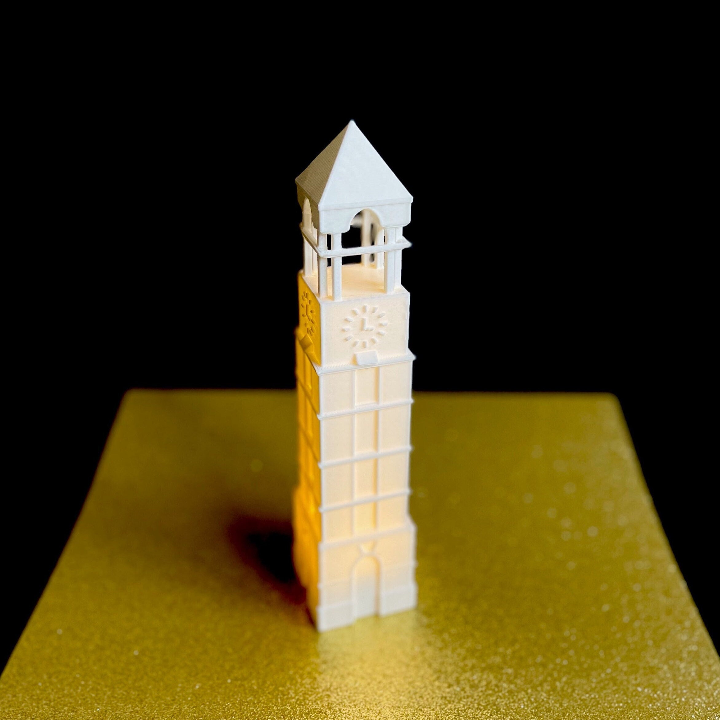 Purdue Bell Tower Figurine with LED Light: Graduation or Alumni Gift, Dorm Decor, Office Decor, Boilermakers Gift