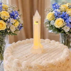 Berkeley Cake Topper Light Featuring the Campanile: Sather Tower UC Graduation Party or Wedding Decor