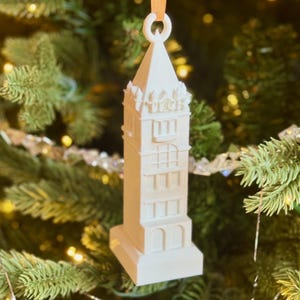 Georgia Tech Tower Ornament | Yellow Jackets Christmas Tree Decor, Alumni Stocking Stuffer Gift