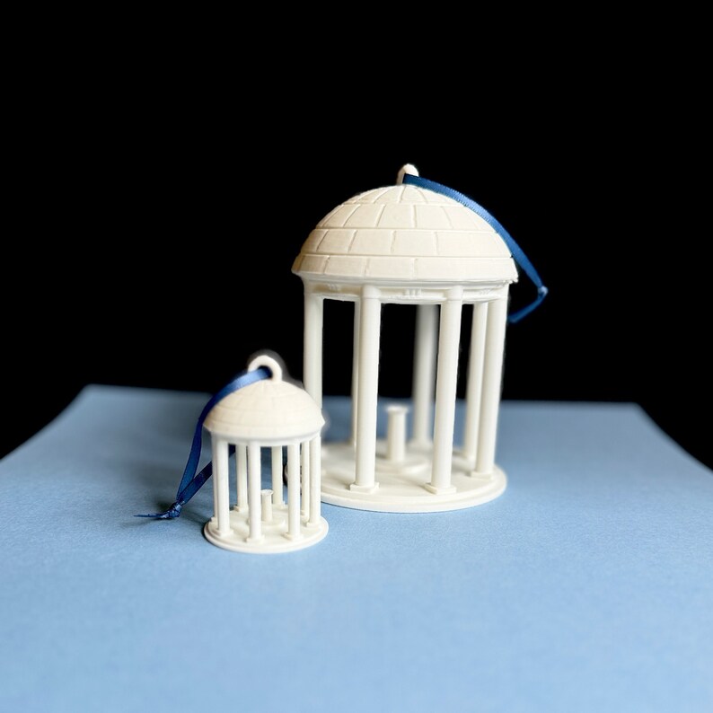 The large and small Old Well ornaments, shown side by side.