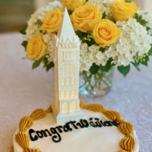 Georgia Tech Cake Topper Light: Tech Tower Wedding or Graduation Party Decor, College Keepsake
