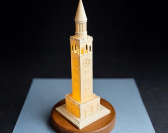 UNC Bell Tower Lamp: University of North Carolina Graduation Gift, 3D-Printed Chapel Hill Light