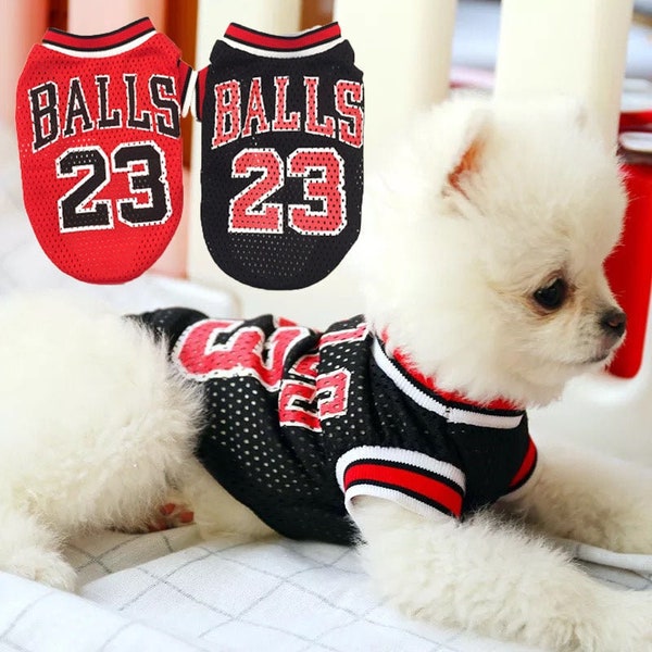 Mesh Basketball Uniform Jersey for Dog Cat Pet