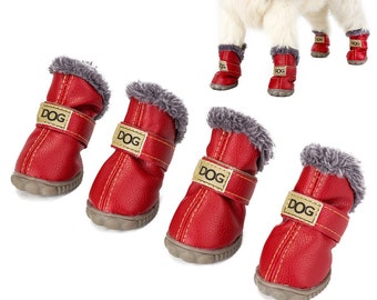 Dog Australia Waterproof Fleece-Lined Warm Dog Snow Boots