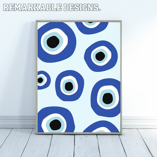 Evil Eye Print Blue Evil Eye Greek Evil Eye Turkish Evil - Etsy