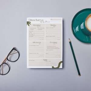Dinacharya Daily Planner | Ayurvedic Daily Routine Planner | Ayurveda Daily Journal / Diary | A4 PDF Printable