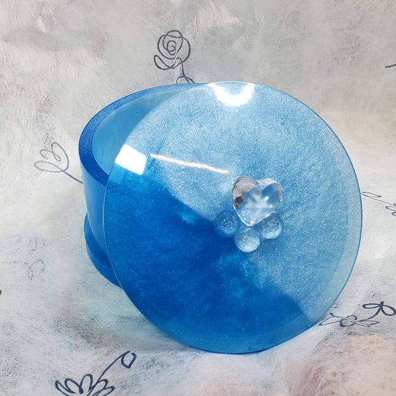 Blue Round Jewelry Boxes