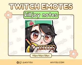 Tapferist Killjoy Notes Emote - Twitch/Discord