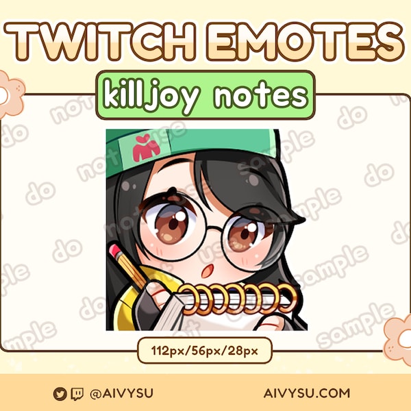 Valorant Killjoy Notes Emote - Twitch/Discord