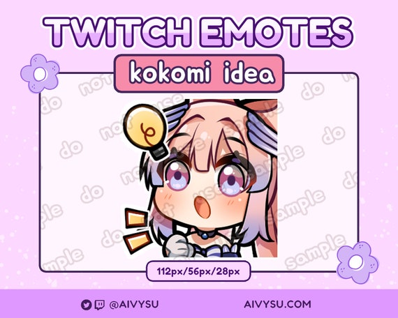 Genshin Impact Kokomi Idea Emote - Twitch/Discord