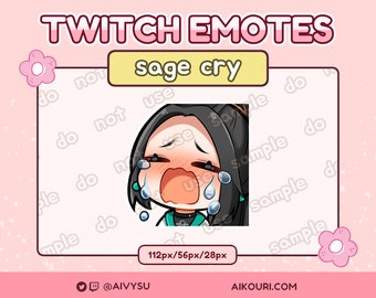 Tapferer Salbei Cry Emote - Twitch/Discord