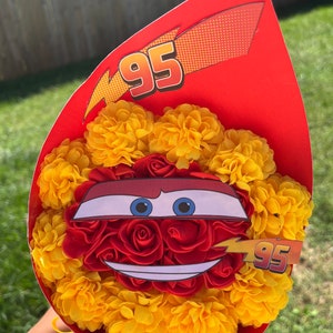 Lightening McQueen Artficial Rose Bouquet | Disney Cars Bouquet