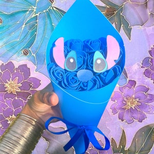 Stitch Rose Bouquet, Sticth Gifts, Stitch Lovers, Stitch Gift Lovers, Sticth Collectibles, Sticth Plushies, Custom Stitch Gifts