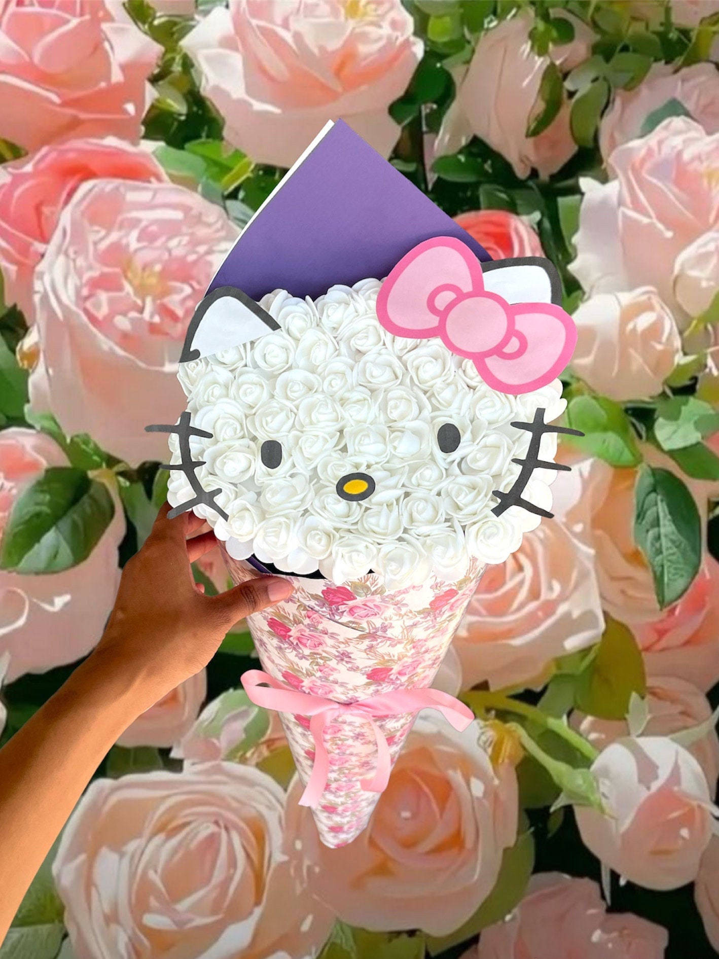 ジェリーキャット ローズ花　Rose Bouquet Jellycat Amuseables Rose Bouquet Plush Toy | The Paper Store