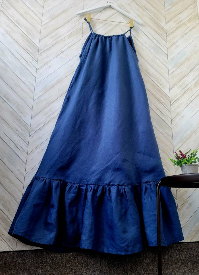 Breezy Women's Dress | Oversized Linen Maxi for Summer, Plus Size Available