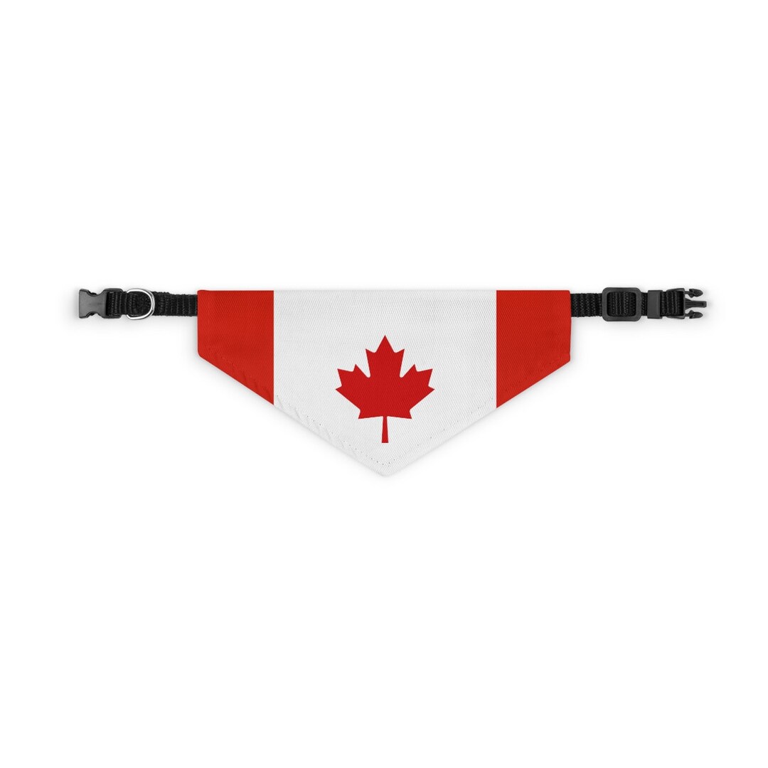 Canada Pet Bandana Collar Canadian Flag Pet Bandana Etsy