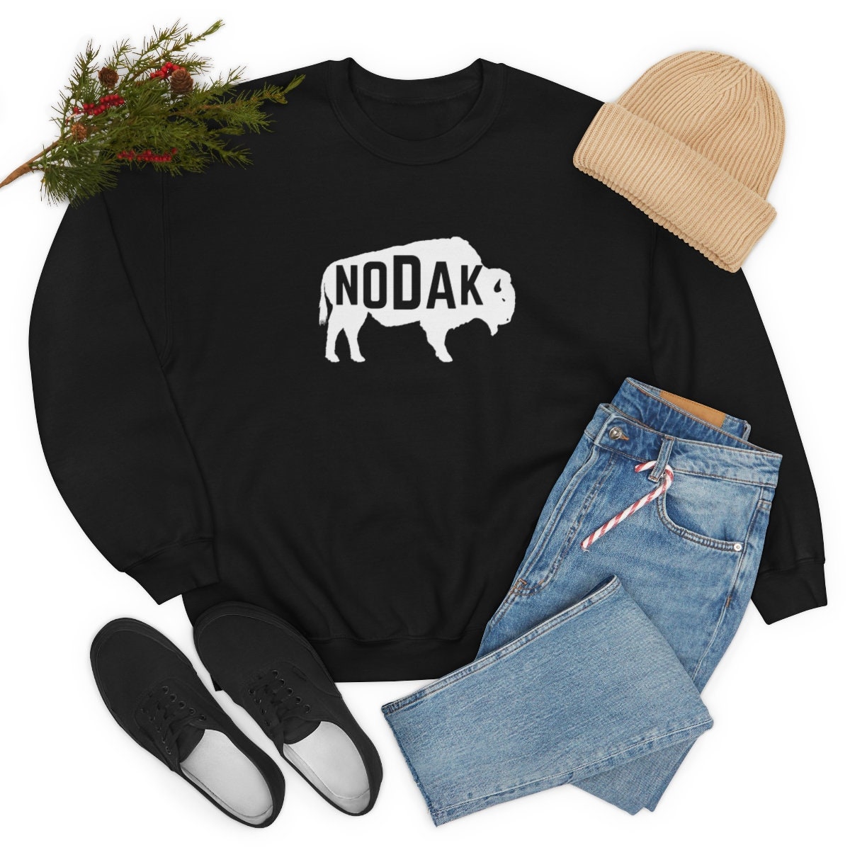North Dakota Crewneck NODAK Sweatshirt NODAK Shirt North Etsy