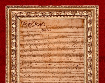 Constitution First Page Print: Restored American History Classroom Decor (Digital Download)