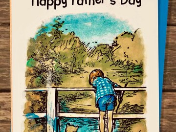 Winnie the Pooh 1st birthday greetings card
