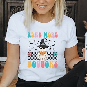 Teacher Halloween Shirt, Halloween Teacher, Read More Books, Spooky Teacher Ghost Shirt, Teacher Teams Shirt, Halloween Party