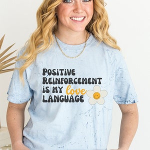 Positiv förstärkningströja, Comfort Colors tie dye, tillämpad beteendeanalyströja, beteendeanalytiker, BCBA, ABA-terapeut, specialpedagogik