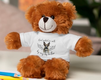 Pet Memorial Stuffed Animals with Tee, Custom Stuffed Animal, Pregnancy announcement, Dog Mom, Plush From Pet Photo, Custom Pet Plush